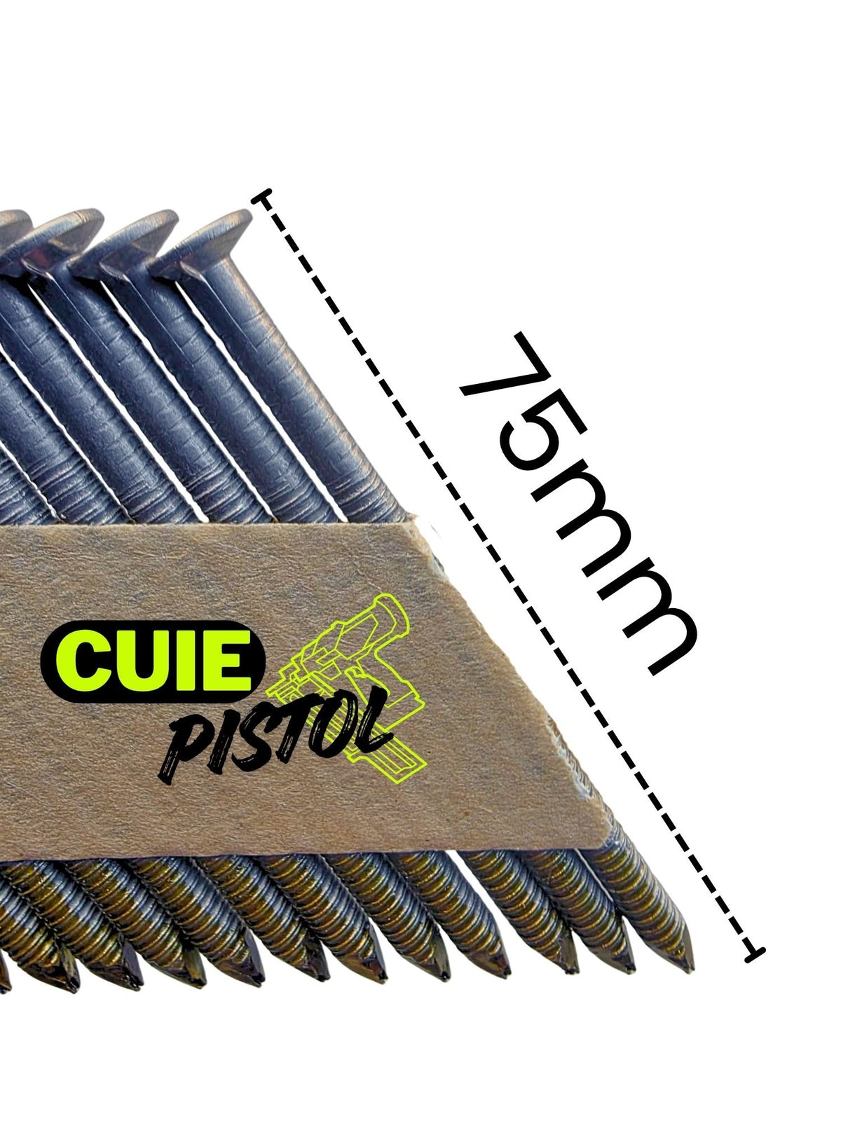 Cuie 2.8x75 striate in banda de hartie la 34 de grade pentru pistoale - bax 2000 buc